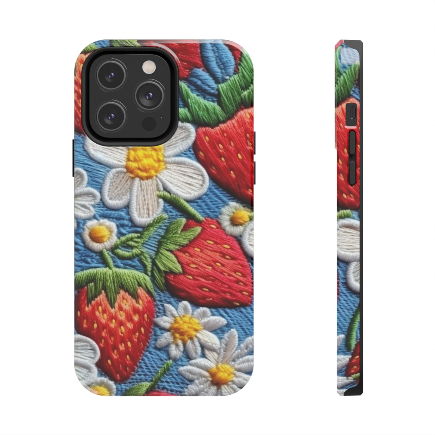 Orchard Berries: Juicy Sweetness from Nature's Garden - Fresh Strawberry Elegance - Tough Phone Cases