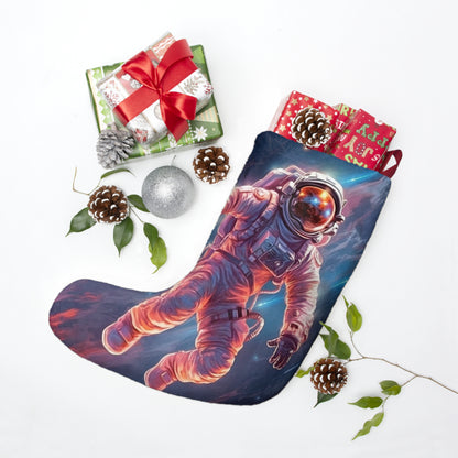 Astronaut Outer Space - Galaxy Starfield Art - Christmas Stockings