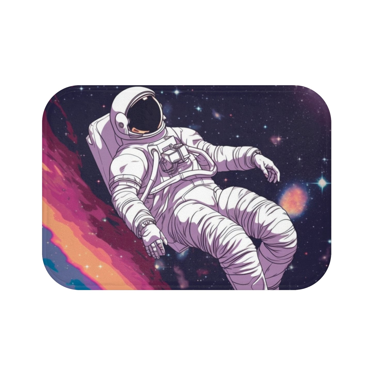 Astro Pioneer - Star-filled Galaxy Illustration - Bath Mat