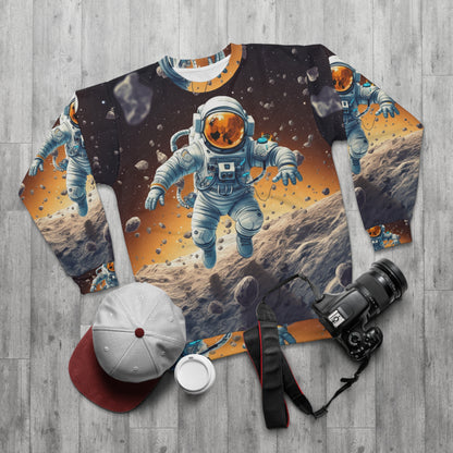 Galactic Adventurer - Celestial Star Art: Deep Space Exploration - Unisex Sweatshirt (AOP)