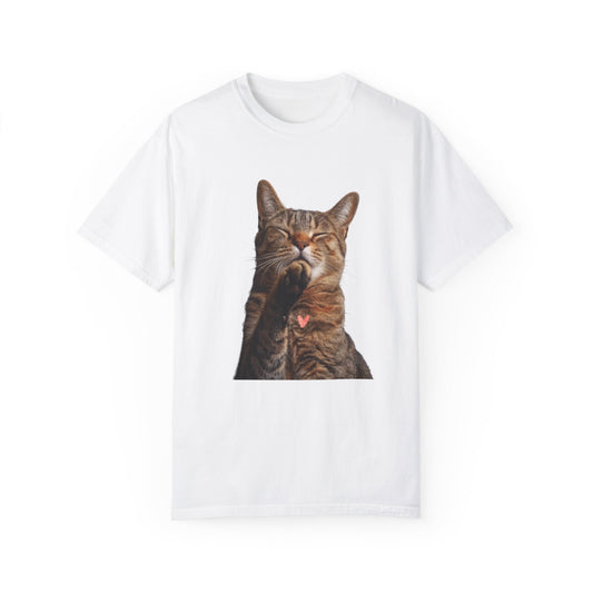 Cat Language I Love You, Kitten Gift, Unisex Garment-Dyed T-shirt
