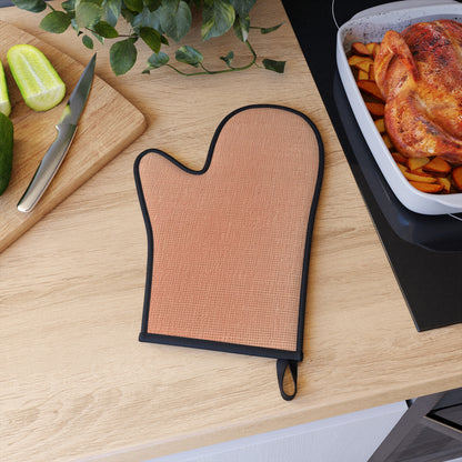 Soft Pink-Orange Peach: Denim-Inspired, Lush Fabric - Oven Glove