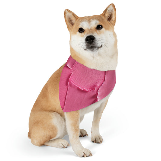 Distressed Neon Pink: Edgy, Ripped Denim-Inspired Doll Fabric - Dog & Pet Bandana Collar