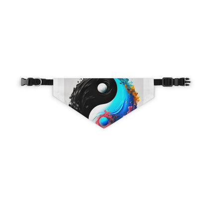 Yin Yang Symbol, Colorful Paint Style - Artistic Decor - Pet Bandana Collar