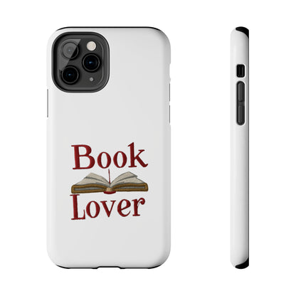 Open Book Embroidery Art: Book Lover Text for Avid Readers - Tough Phone Cases