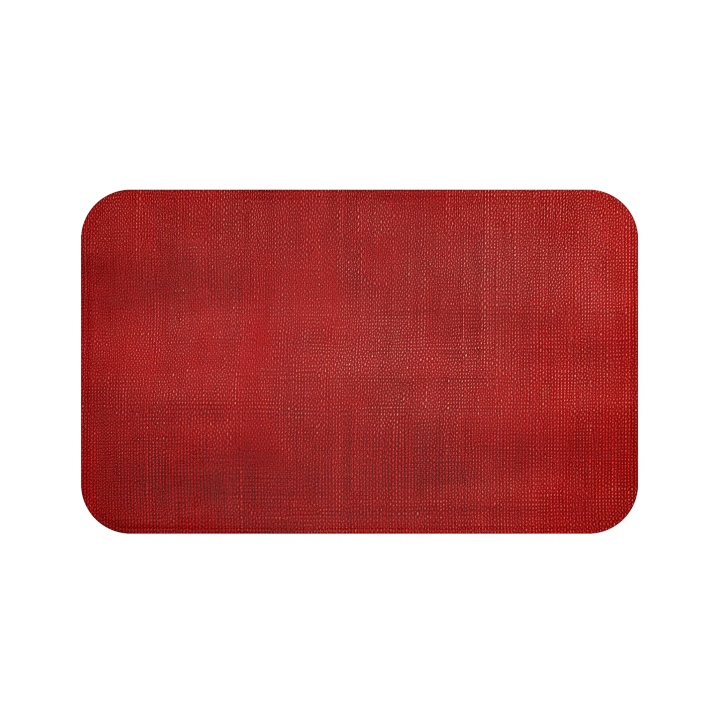 Juicy Red Berry Blast: Denim Fabric Inspired Design - Bath Mat