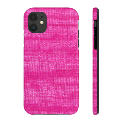 Hot Neon Pink Doll Like: Denim-Inspired, Bold & Bright Fabric - Tough Phone Cases