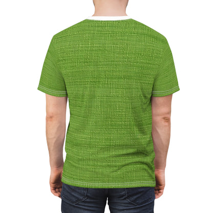 Olive Green Denim-Style: Seamless, Textured Fabric - Unisex Cut & Sew Tee (AOP)