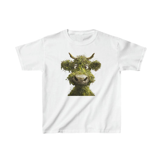 Moss Cow, Funny Graphic Gift, Kids Heavy Cotton™ Tee