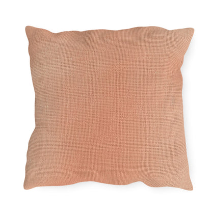 Soft Pink-Orange Peach: Denim-Inspired, Lush Fabric - Outdoor Pillows