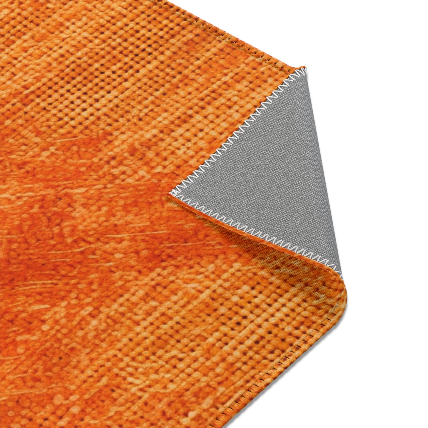 Burnt Orange/Rust: Denim-Inspired Autumn Fall Color Fabric - Area Rugs