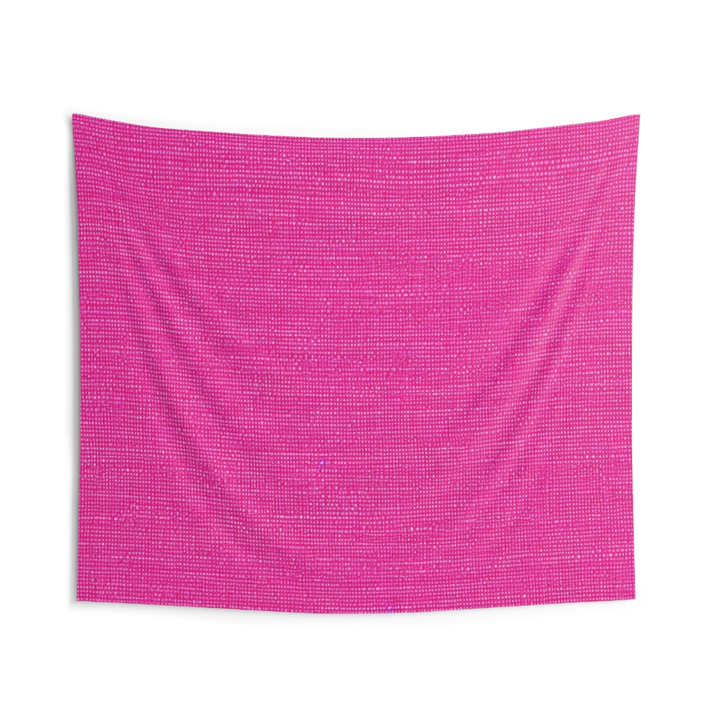 Hot Neon Pink Doll Like: Denim-Inspired, Bold & Bright Fabric - Indoor Wall Tapestries