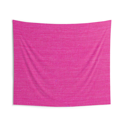 Hot Neon Pink Doll Like: Denim-Inspired, Bold & Bright Fabric - Indoor Wall Tapestries