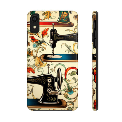 Classic Sewing Machines and Vibrant Thread Spools Pattern, Tailoring and Quilting - Tough Phone Cases