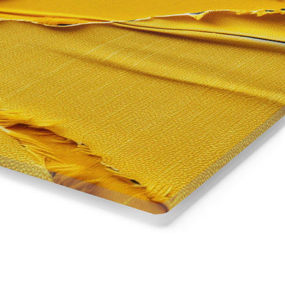 Banana Yellow Lemon: Bold Distressed, Denim-Inspired Fabric - Cutting Board