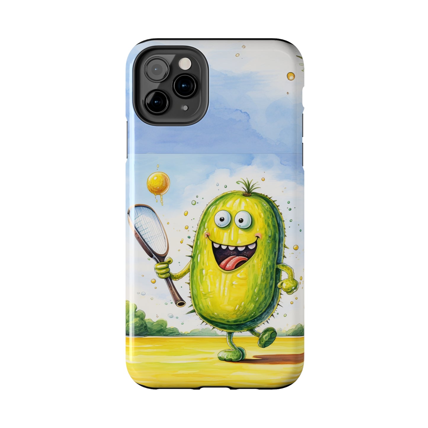 Pickleball Sport: Athletic Pickle Playing Game with Net and Paddle - Tough Phone Cases