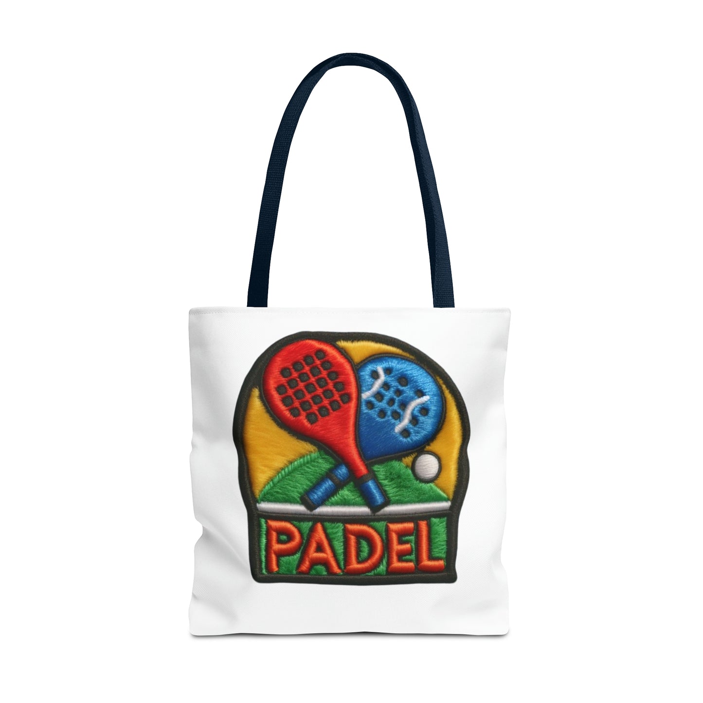 Padel Chenille Patch, Faux Graphic- Tote Bag (AOP)