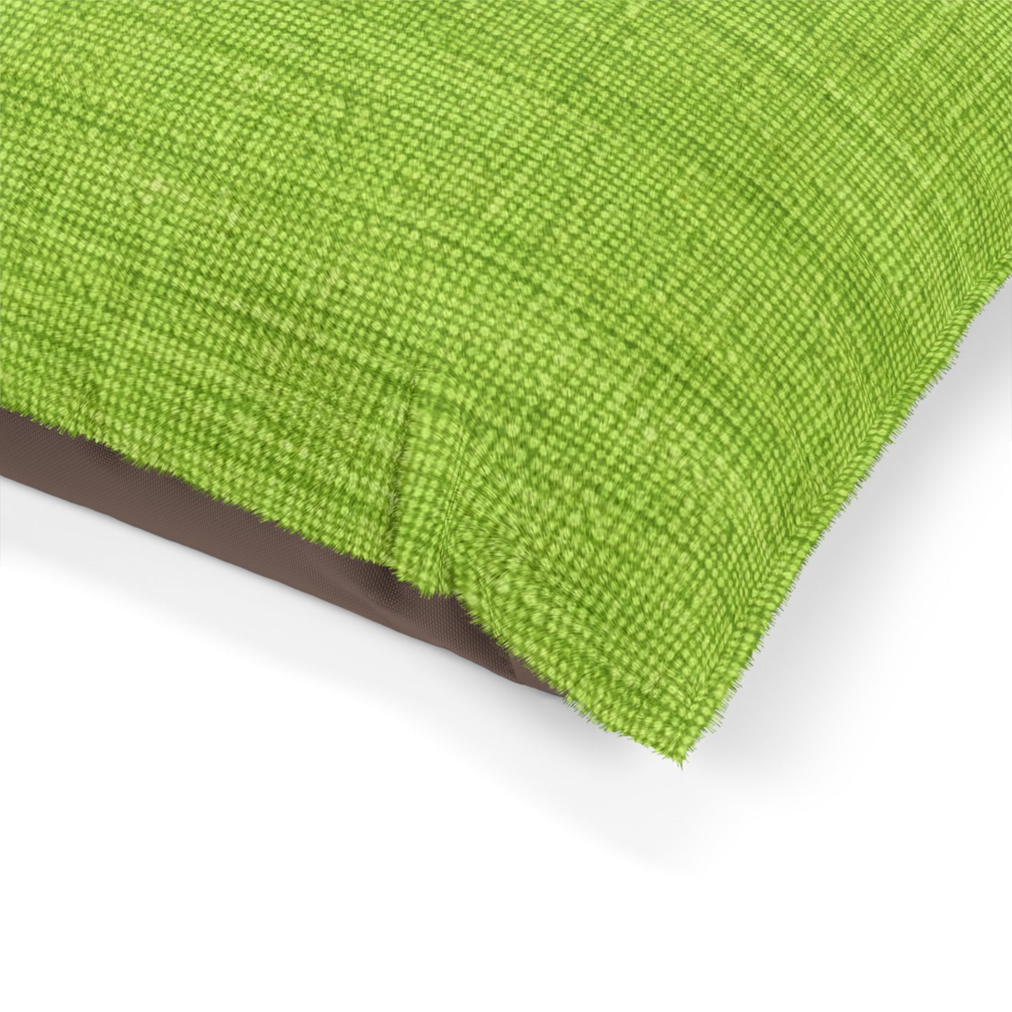 Lush Grass Neon Green: Denim-Inspired, Springtime Fabric Style - Dog & Pet Bed