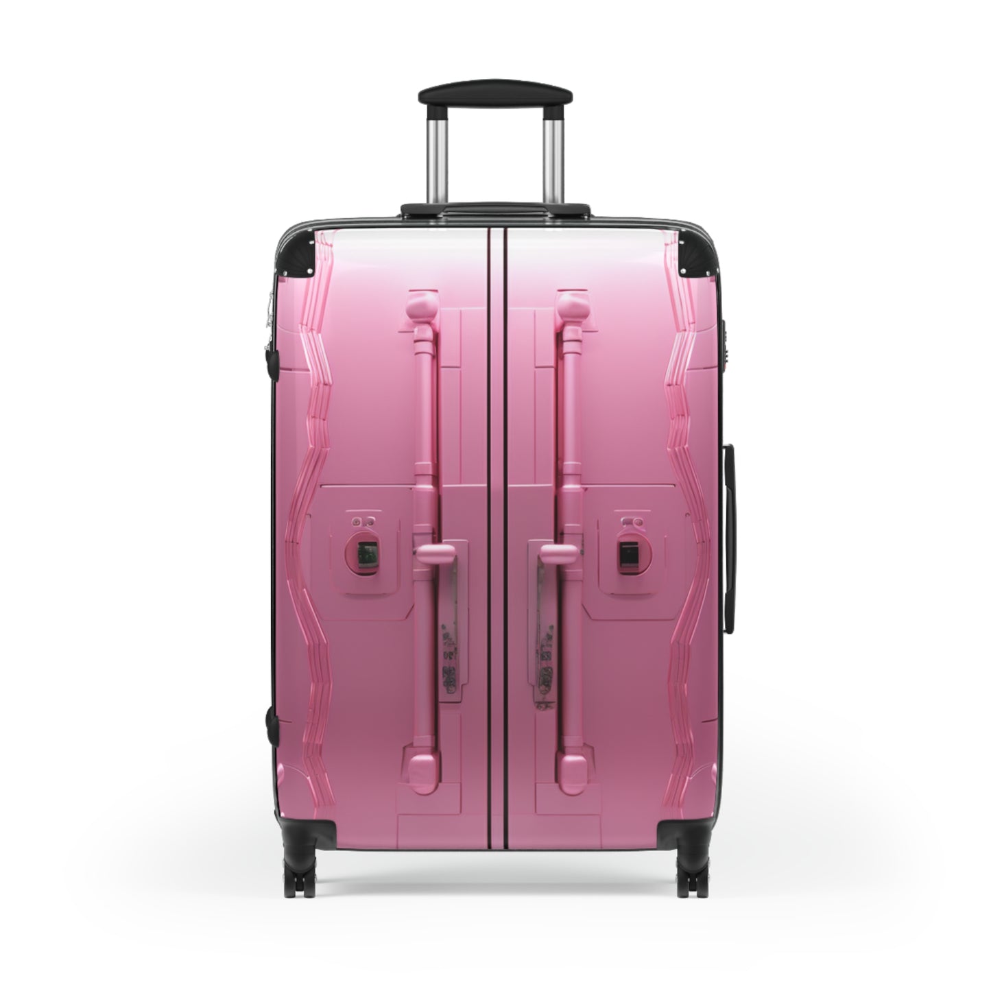 Modern Sci-Fi Portal: Sleek Pink Futuristic Doorway - Contemporary Suitcase