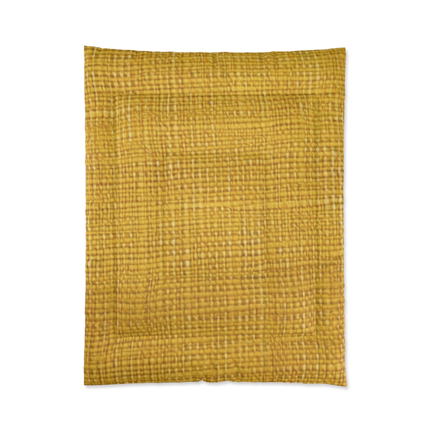 Radiant Sunny Yellow: Denim-Inspired Summer Fabric - Comforter