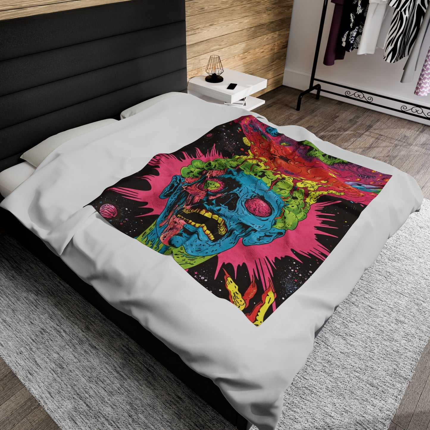 cosmic horror psychadelic, Velveteen Plush Blanket