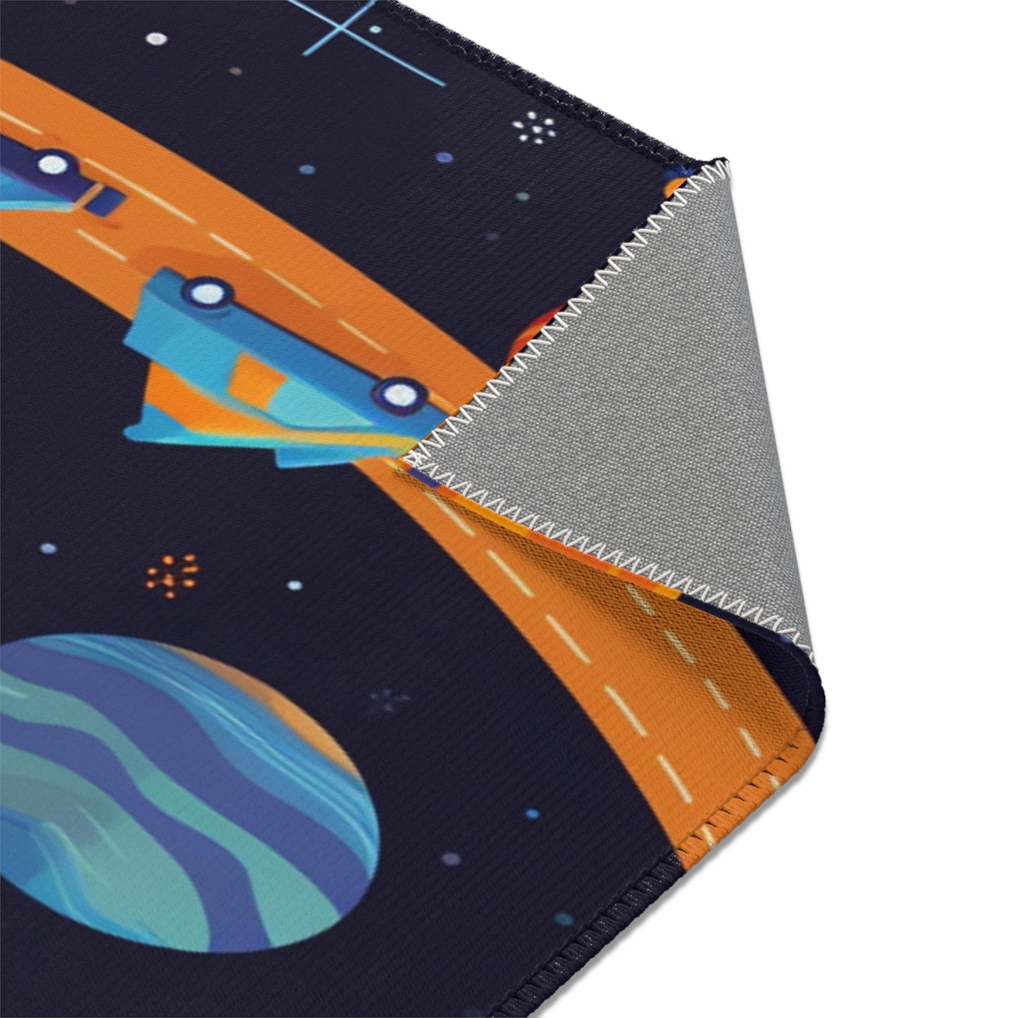 Space Odyssey: Kids Mars Play Roadway Galactic Space Area Rug in Various Sizes