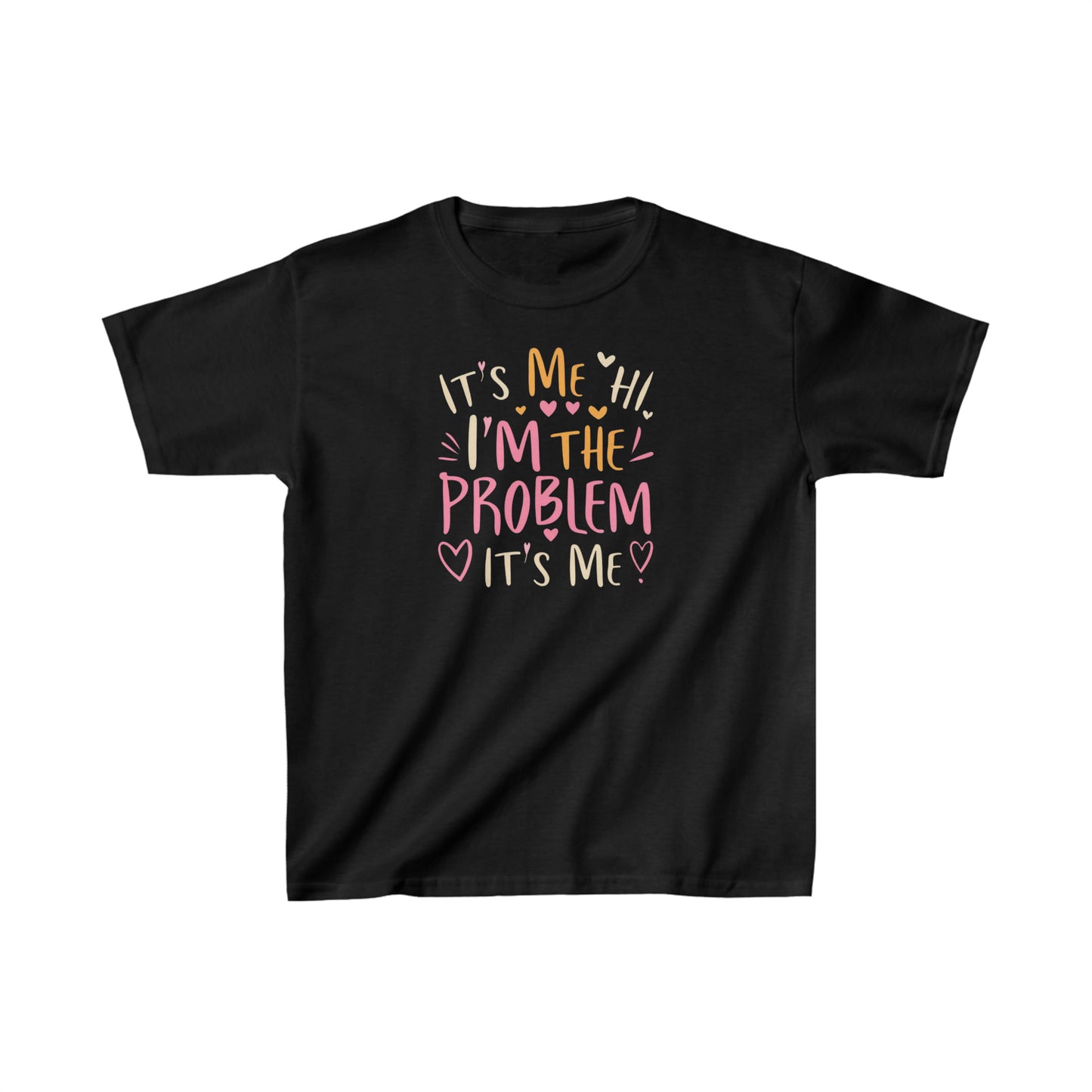 Its Me Hi Im The Problem Its Me - Retro Heart Valentine Gift - Kids Heavy Cotton™ Tee