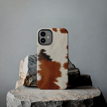 Hair Cowhide Leather Natural Design Durable Rugged Style - Tough Phone Cases