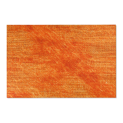 Burnt Orange/Rust: Denim-Inspired Autumn Fall Color Fabric - Area Rugs