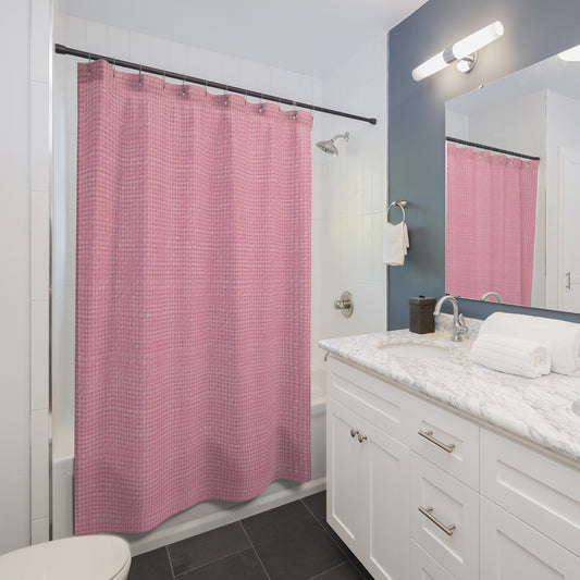Pastel Rose Pink: Denim-Inspired, Refreshing Fabric Design - Shower Curtains