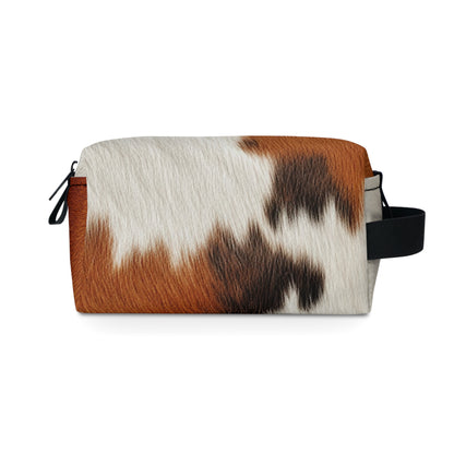 Hair Cowhide Leather Natural Design Tough Durable Rugged Style - Toiletry Bag