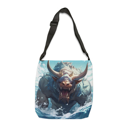 Bull Shark Fusion: Water Fantasy - Hybrid Ocean Marine Animal - Adjustable Tote Bag (AOP)