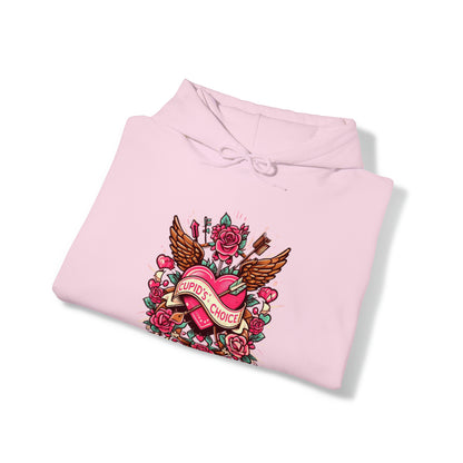 Cupidos Choice Heart con rosas y flecha - Amor vibrante del día de San Valentín - Sudadera con capucha unisex Heavy Blend™