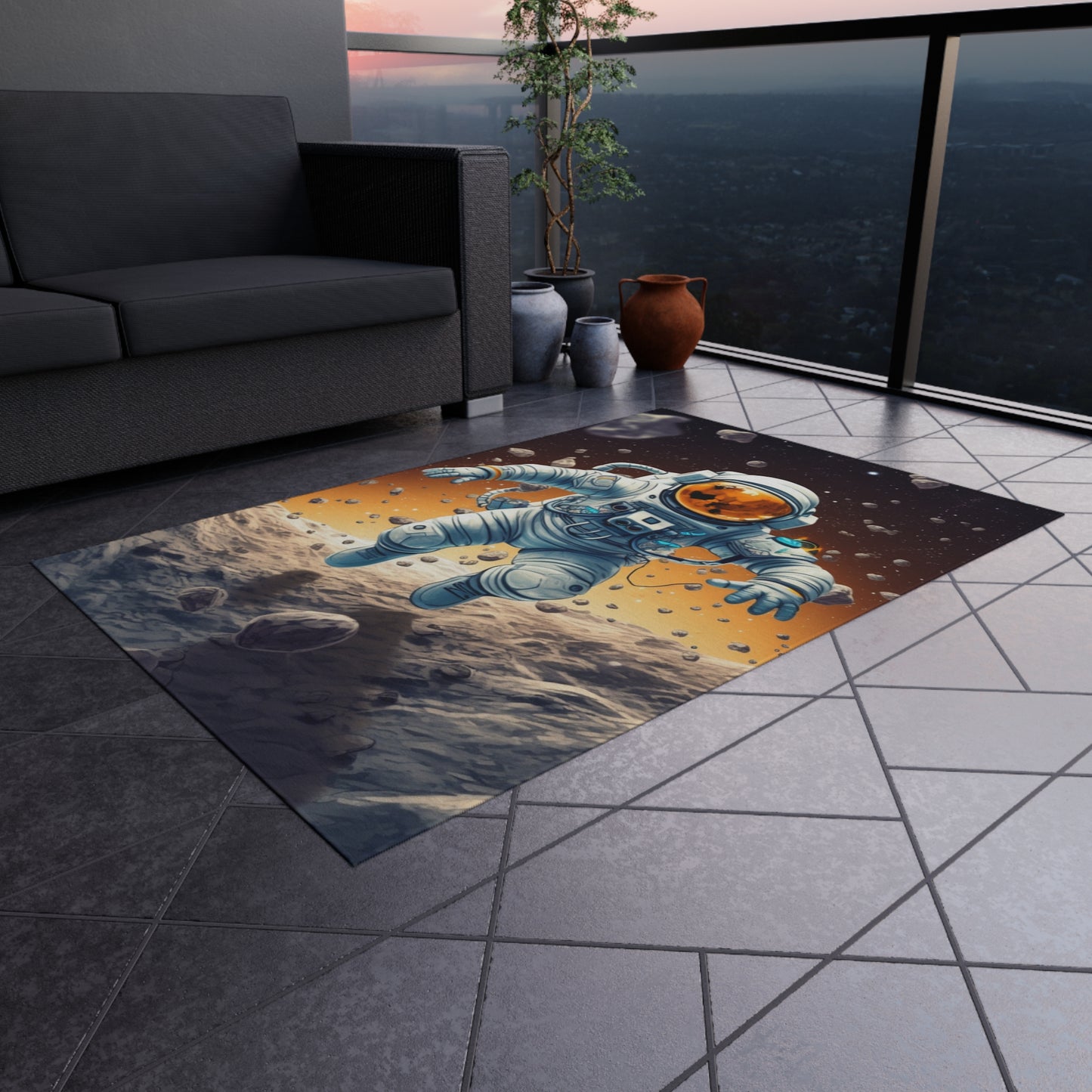 Galactic Adventurer - Celestial Star Art: Deep Space Exploration - Outdoor Rug