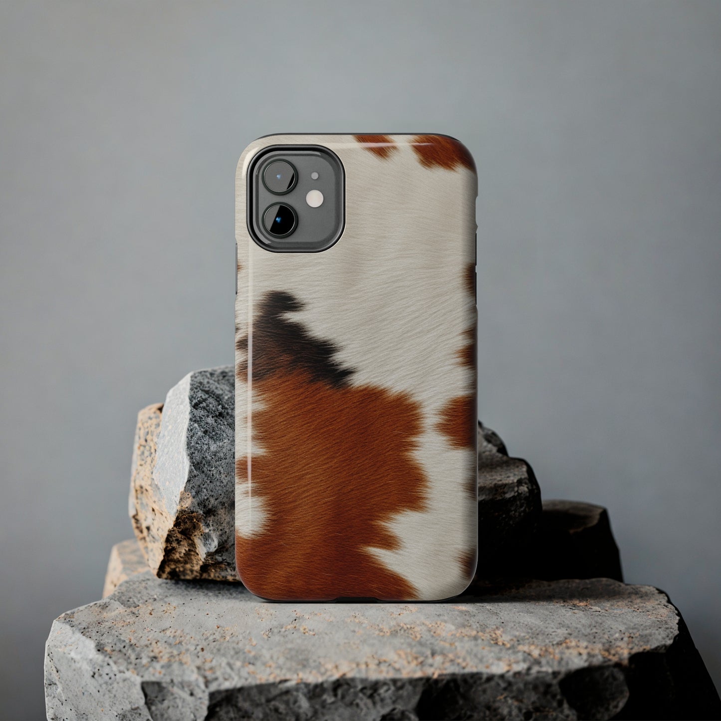 Hair Cowhide Leather Natural Design Durable Rugged Style - Tough Phone Cases