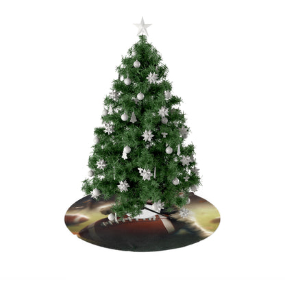 Football Kitten Touchdown: Tabby's Winning Play Sport Game - Christmas Tree Skirts