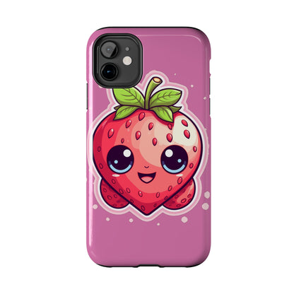 Kawaii Strawberry Adventure - Anime Classic Traditional Japanese Fruit - Otaku Artwork - Tough Phone Cases