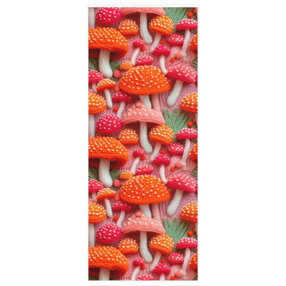 Mushroom Crochet, Enchanted Forest Design, Earthy Fungi. Mystical Magic Woodland, Immerse in Nature - Wrapping Paper