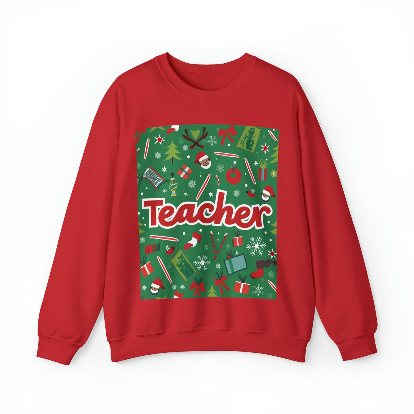 Teacher クリスマス 2023 ホリデー - ユニセックス ヘビー ブレンド™ クルーネック スウェットシャツ