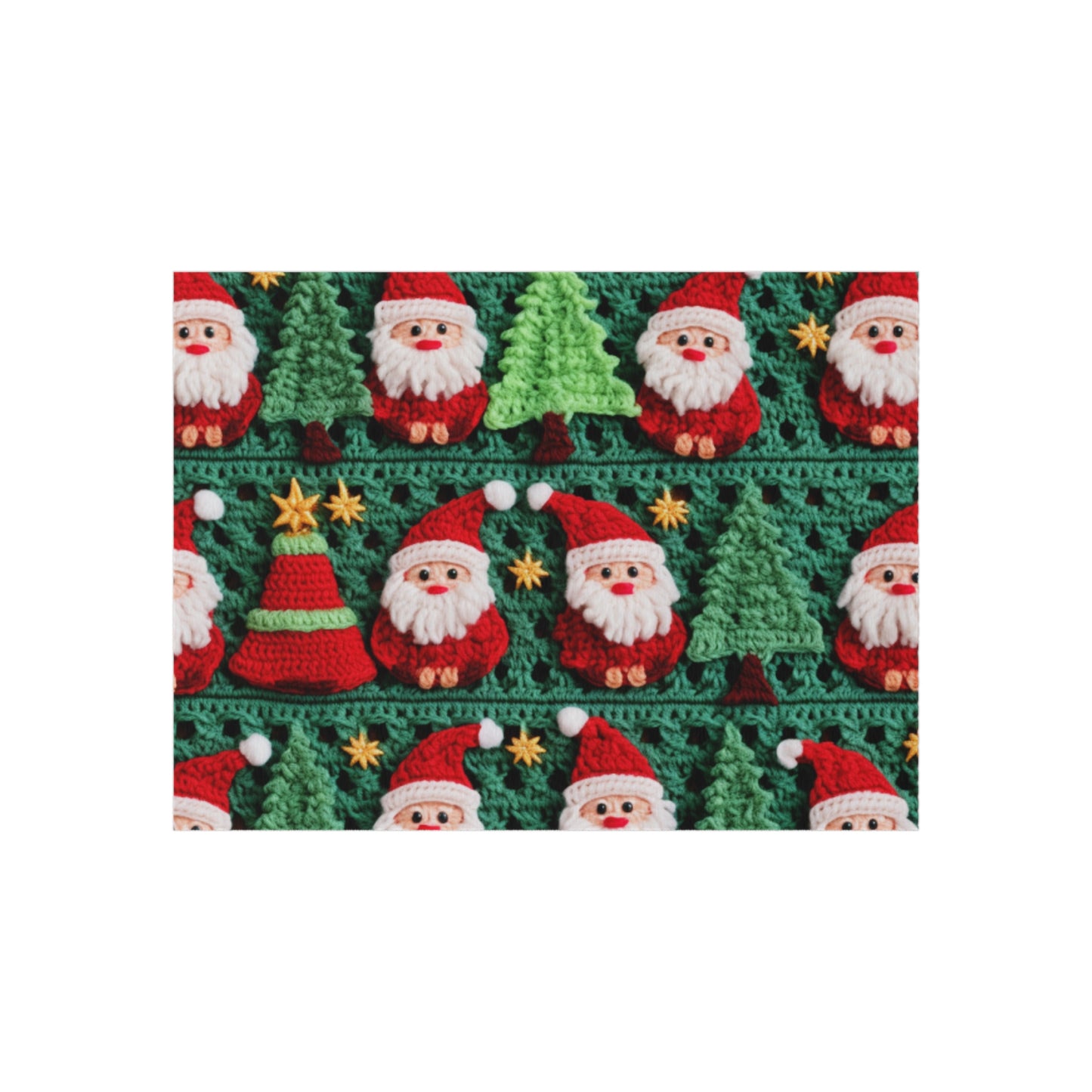 Santa Claus Crochet Pattern, Christmas Design, Festive Holiday Decor, Father Christmas Motif. Perfect for Yuletide Celebration - Outdoor Rug