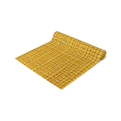 Radiant Sunny Yellow: Denim-Inspired Summer Fabric - Table Runner (Cotton, Poly)