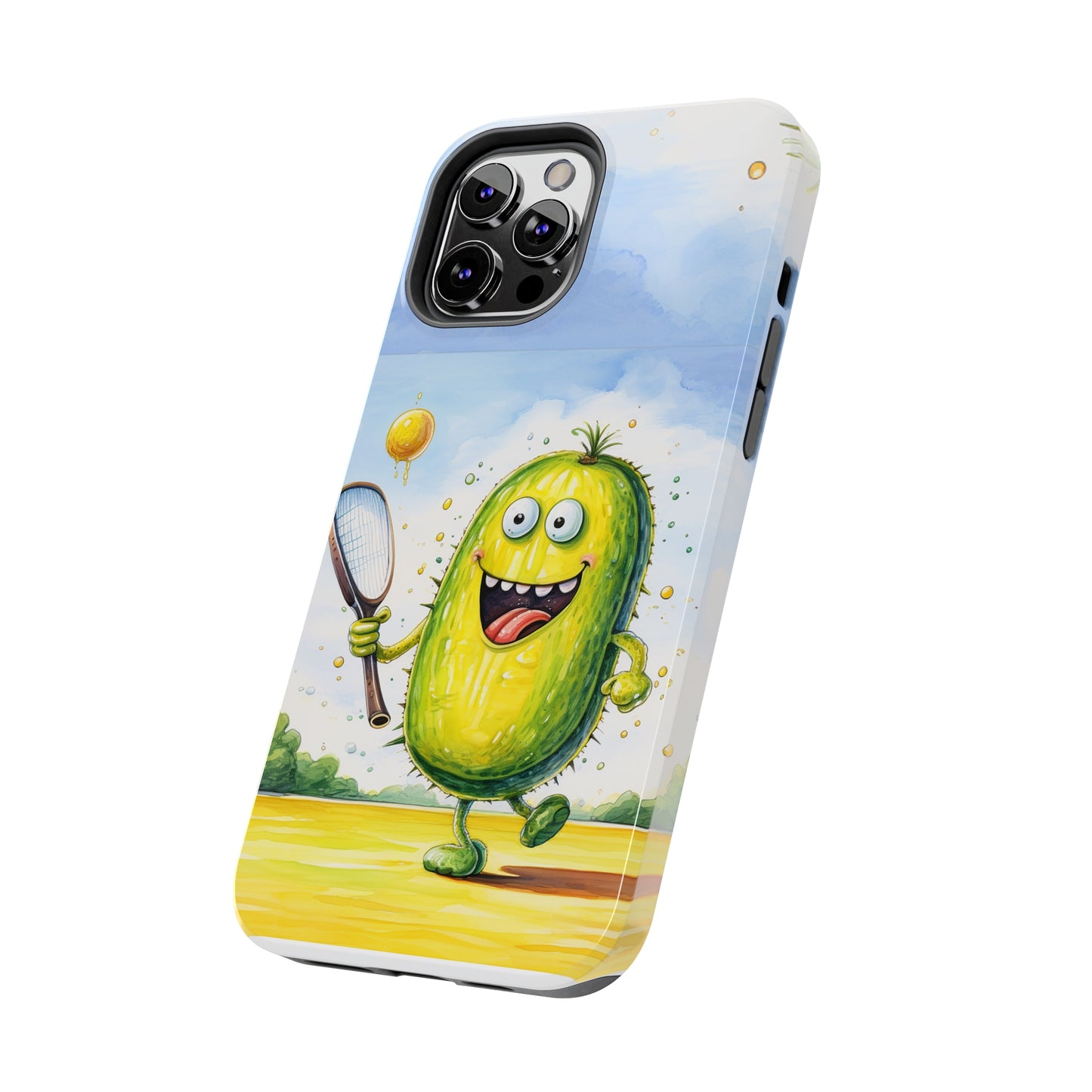 Pickleball Sport: Athletic Pickle Playing Game with Net and Paddle - Tough Phone Cases