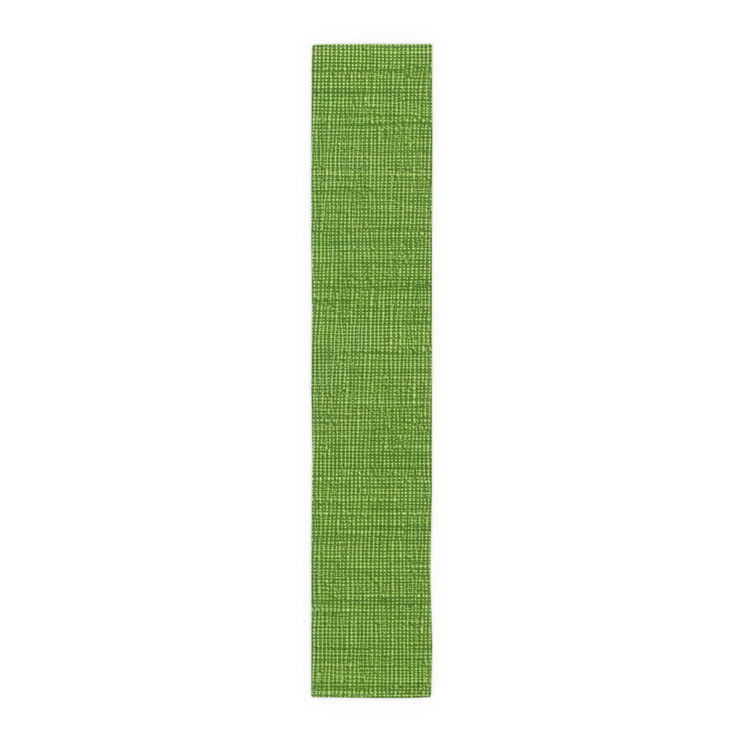 Olive Green Denim-Style: Seamless, Textured Fabric - Table Runner (Cotton, Poly)