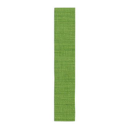 Olive Green Denim-Style: Seamless, Textured Fabric - Table Runner (Cotton, Poly)