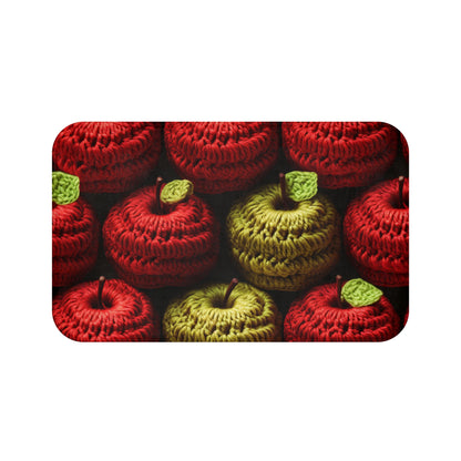 Crochet Apple Amigurumi - Grandes manzanas rojas americanas - Diseño de refrigerio de frutas saludables - Alfombra de baño