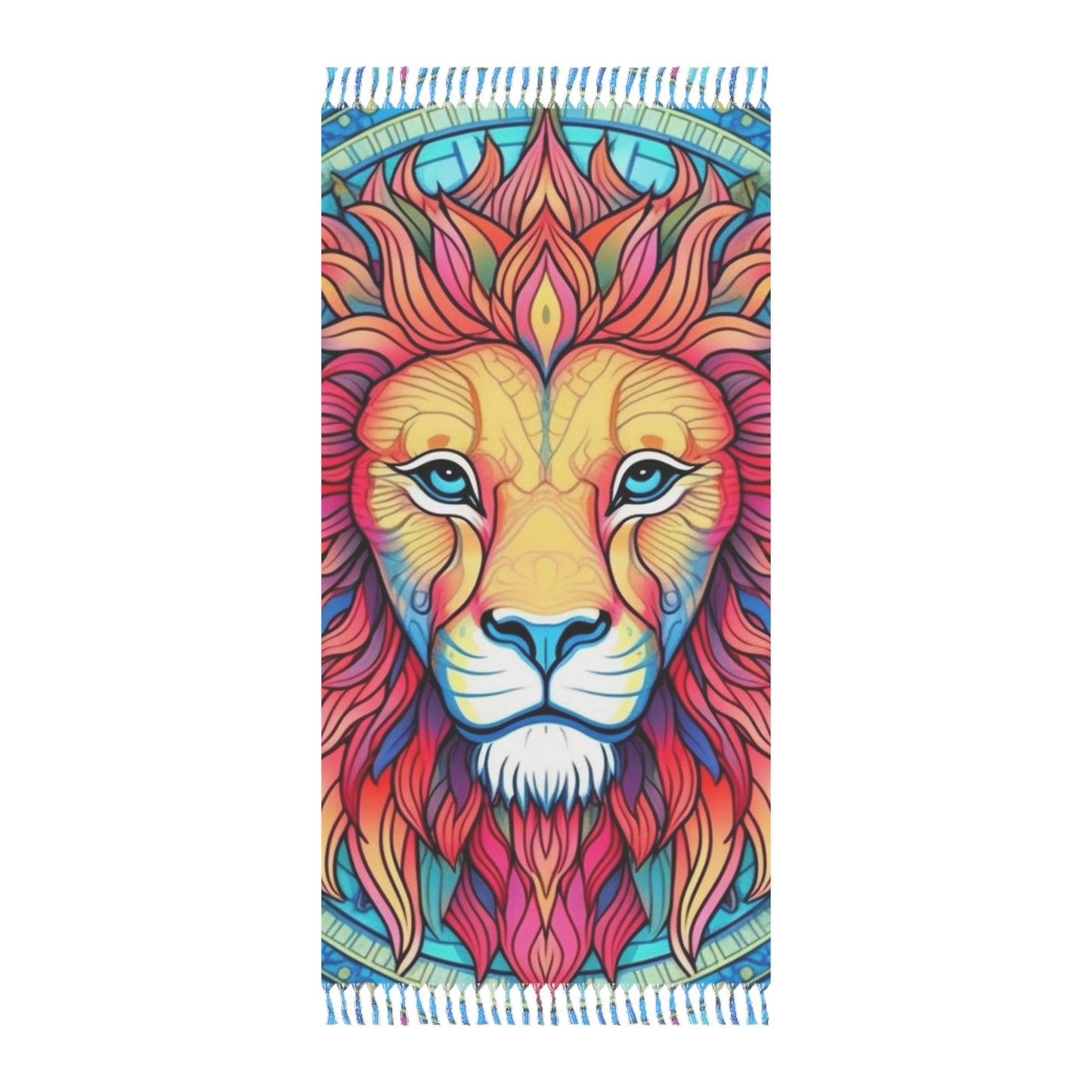 Astrological Leo - Cosmic Zodiac Constellation, Lion Symbol Art - Boho Beach Cloth