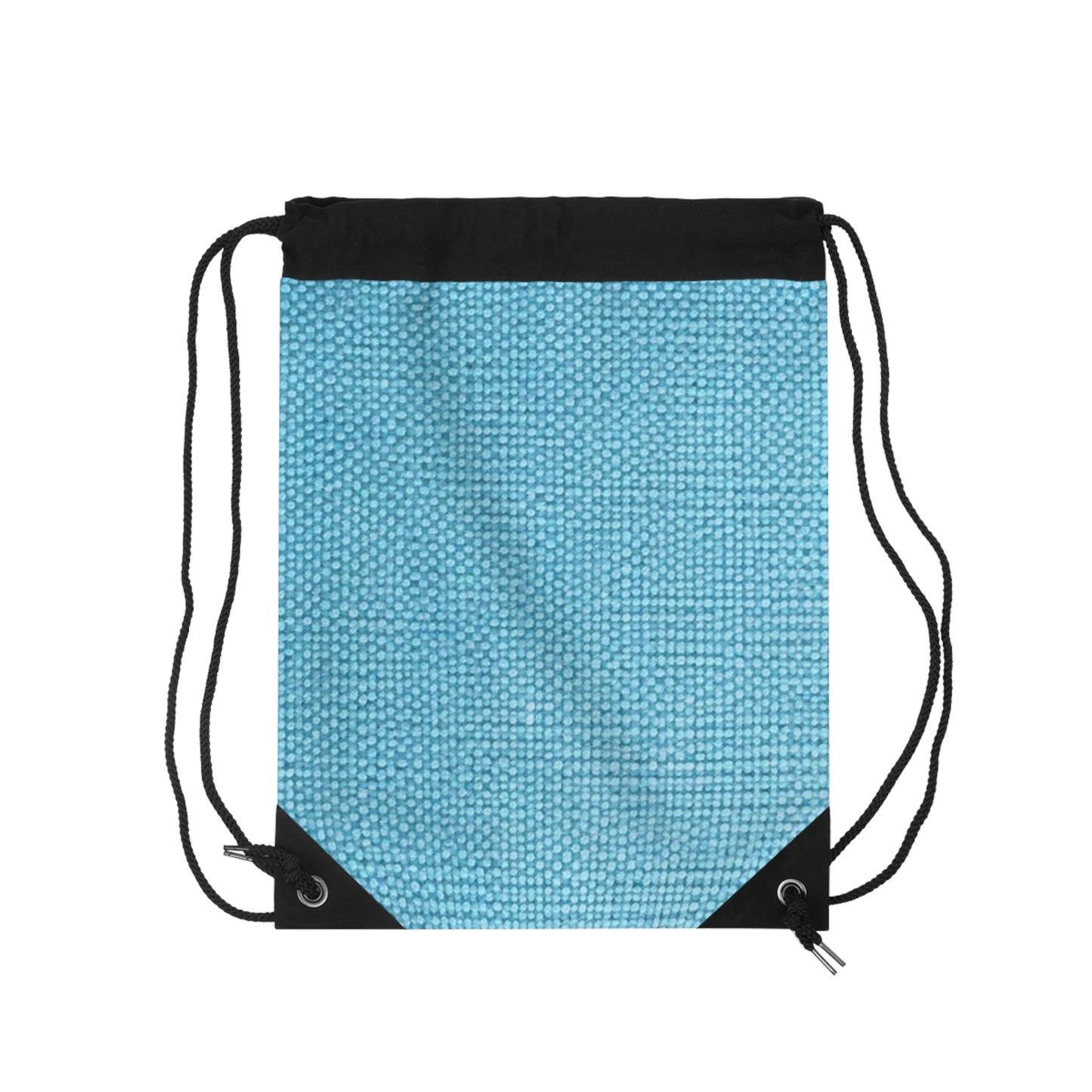 Bright Aqua Teal: Denim-Inspired Refreshing Blue Summer Fabric - Drawstring Bag