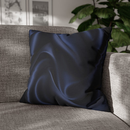 Blue Silk, Spun Polyester Square Pillowcase