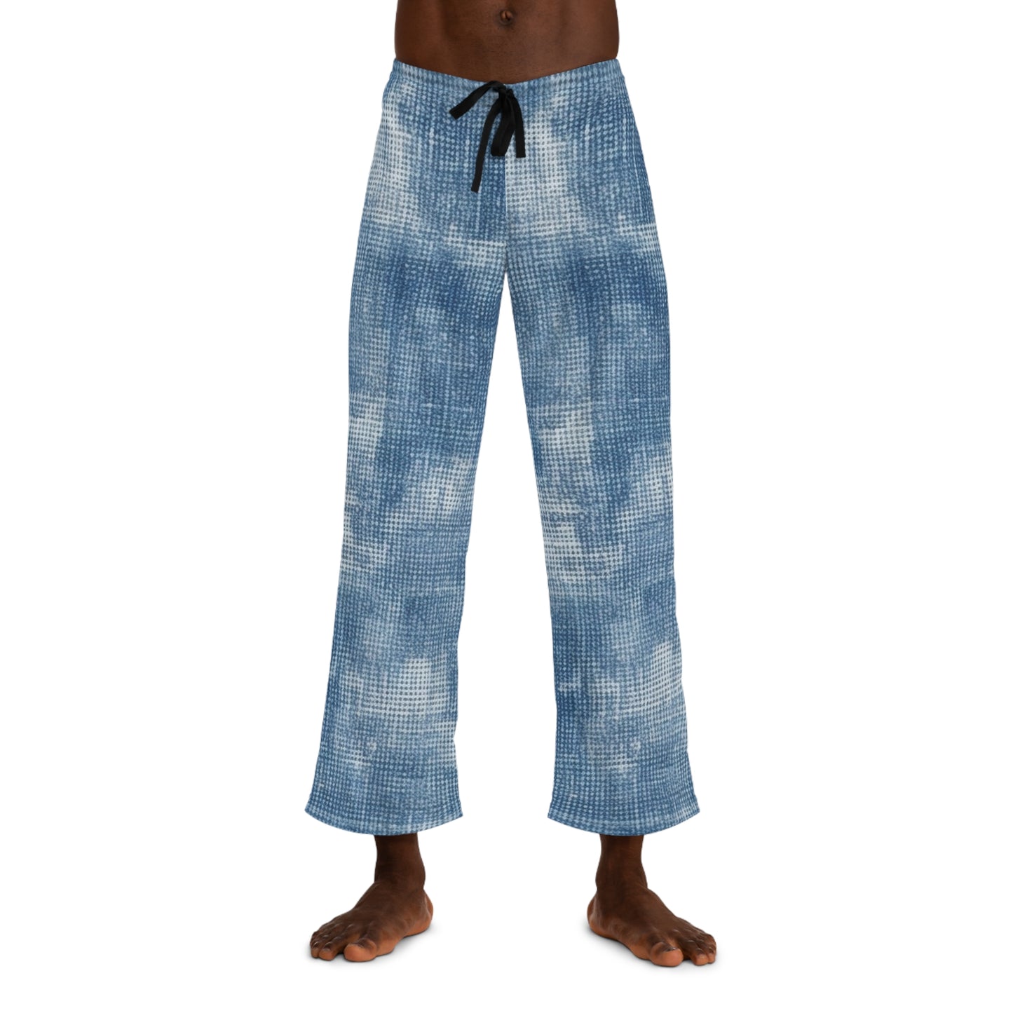 Faded Blue Washed-Out: Denim-Inspired, Style Fabric - Men's Pajama Pants (AOP)