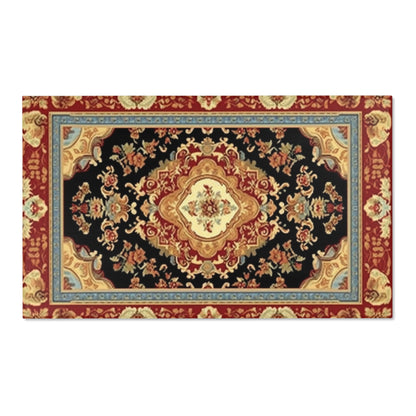 Exquisite Traditional Oriental Area Rug, Red, Multiple Sizes, Hemmed Edges